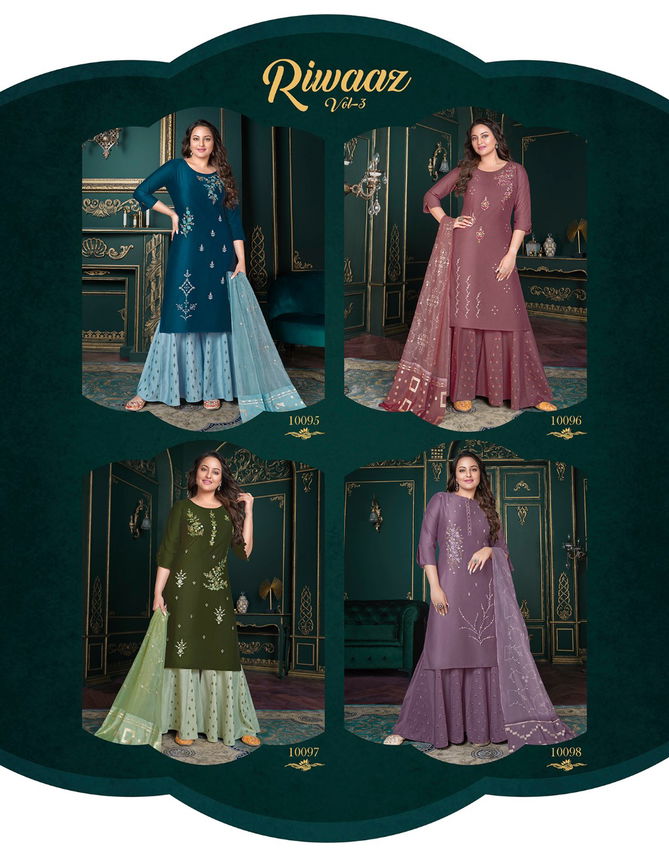 Lily And Lali Riwaaz 3 Festive Wear Wholesale Ready Made Suit Collection
